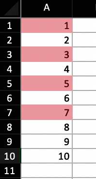 Logical operators conditional formatting